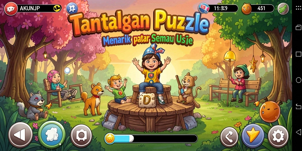 Tampilan gameplay menantang dari game Puzzle seru.