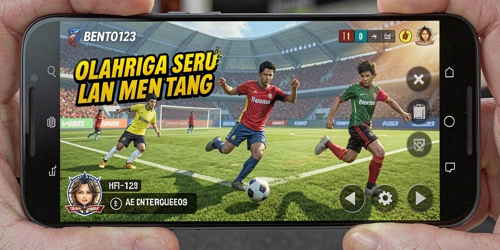 Tangkapan layar utama BENTO123 menampilkan aksi seru dalam permainan olahraga.