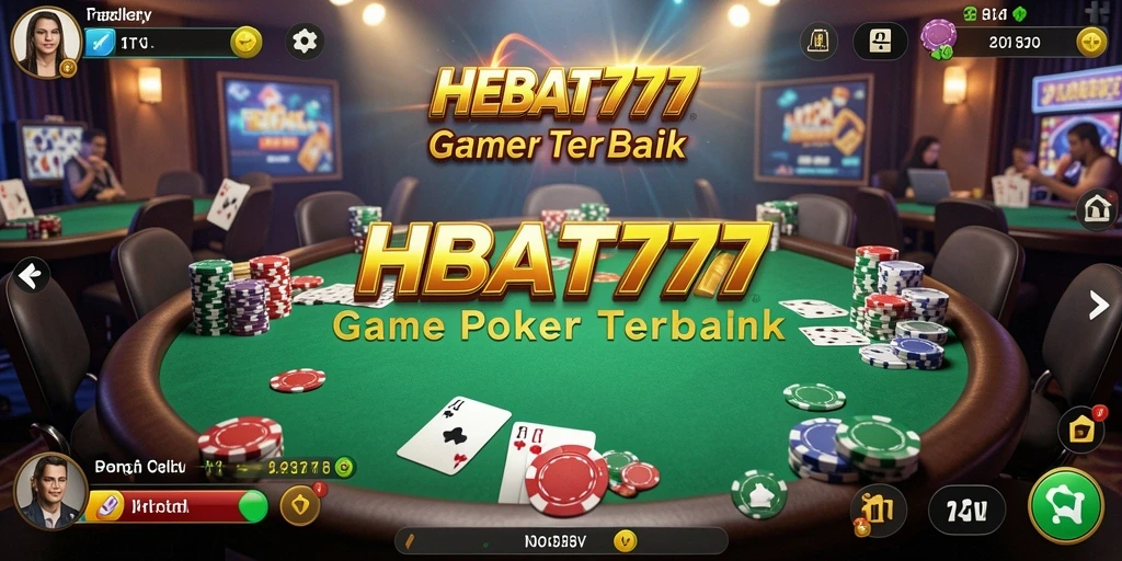Tampilan gameplay HEBAT777 menunjukkan keseruan bermain poker dengan teman.