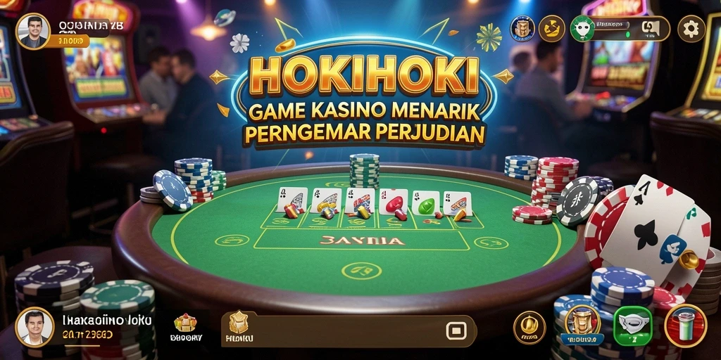 Screenshot HOKIHOKI menampilkan gameplay seru dalam permainan kasino.