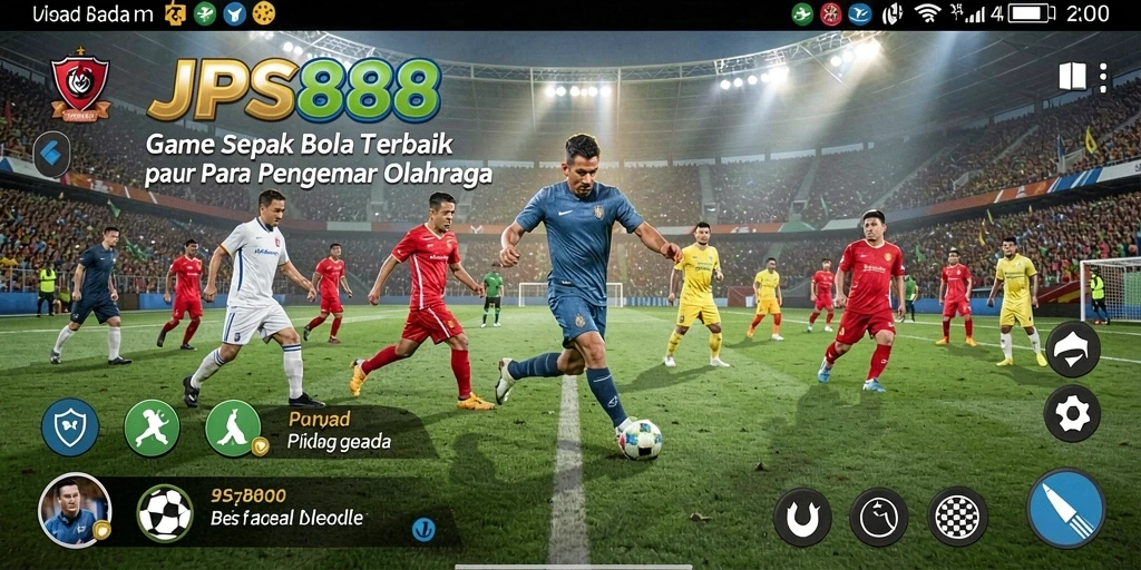 Tangkapan layar gameplay JPS888 yang menampilkan aksi sepak bola mendebarkan.
