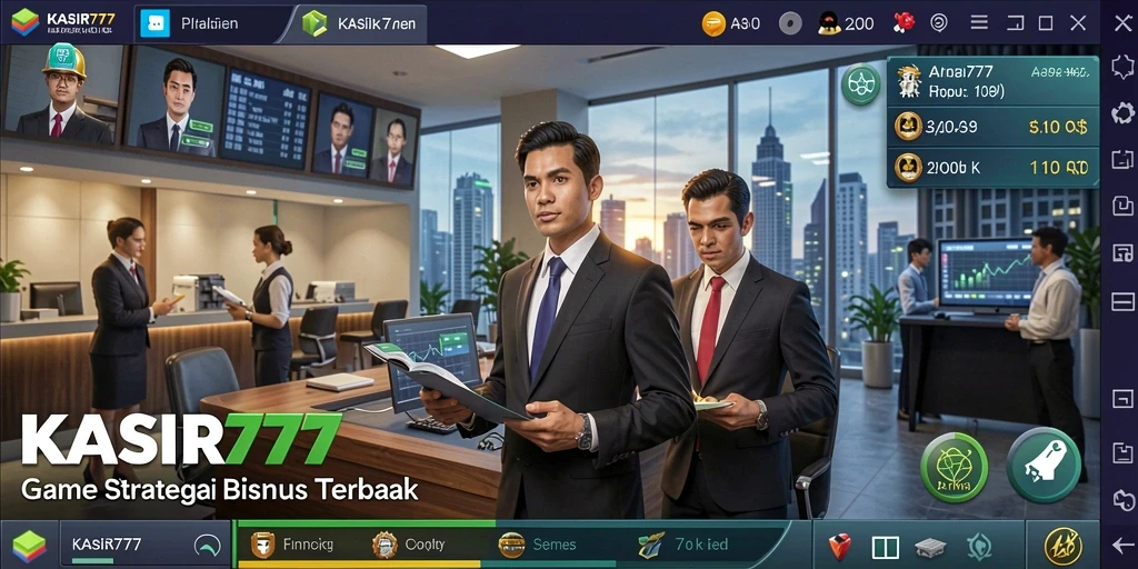 Tampilan gameplay seru di KASIR777 dengan strategi bisnis yang menarik.