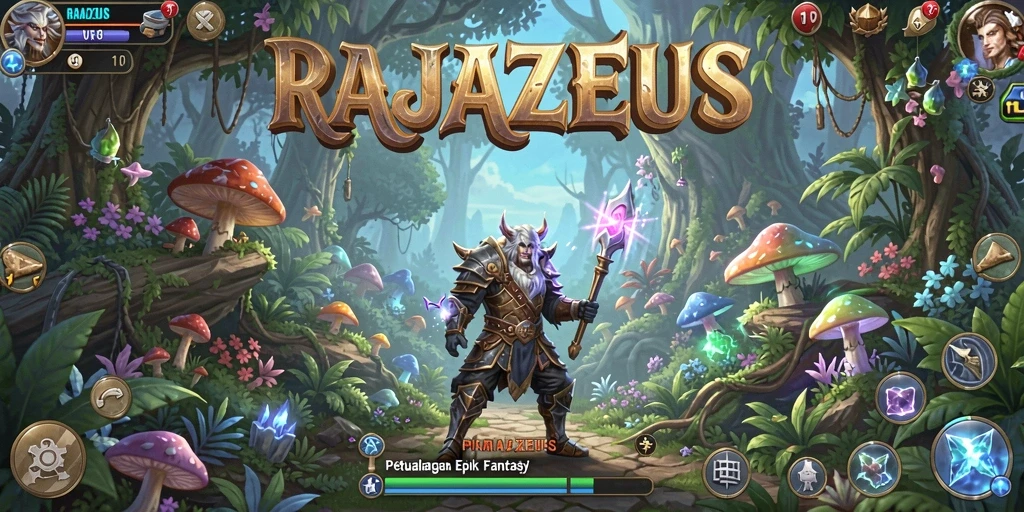 Tampilan gameplay menakjubkan dari RAJAZEUS dalam aksi petualangan.